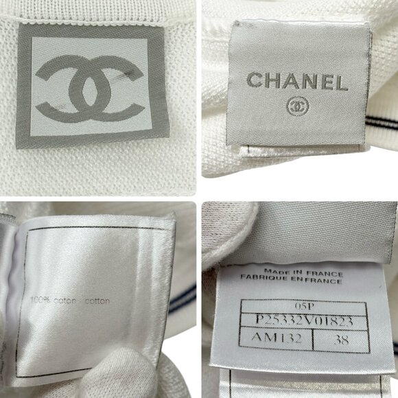 CHANEL Sport Vintage 05P CC Logo Polo T-shirt Top #38 Tennis Racket [106476] - Picture 12 of 12